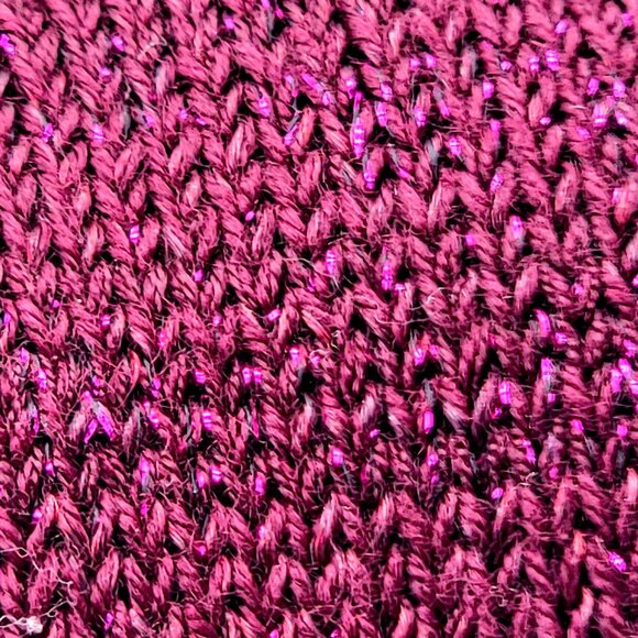 Vintage 90S Y2K Jaclyn Smith Petite Burgundy Cardigan Embroidery & Pearls Accent - Picture 9 of 14